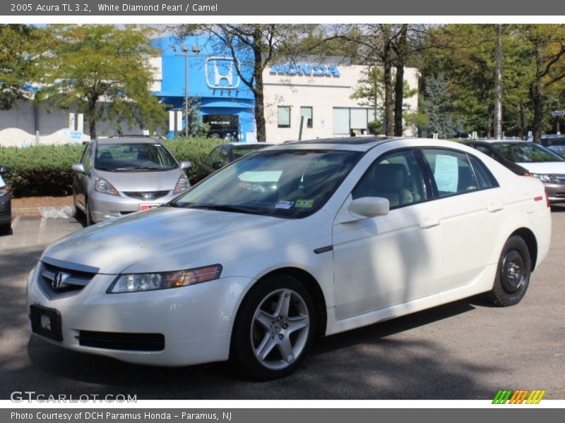 White Diamond Pearl / Camel 2005 Acura TL 3.2