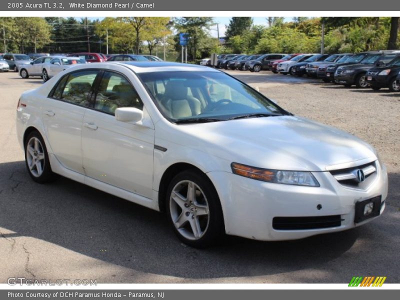 White Diamond Pearl / Camel 2005 Acura TL 3.2