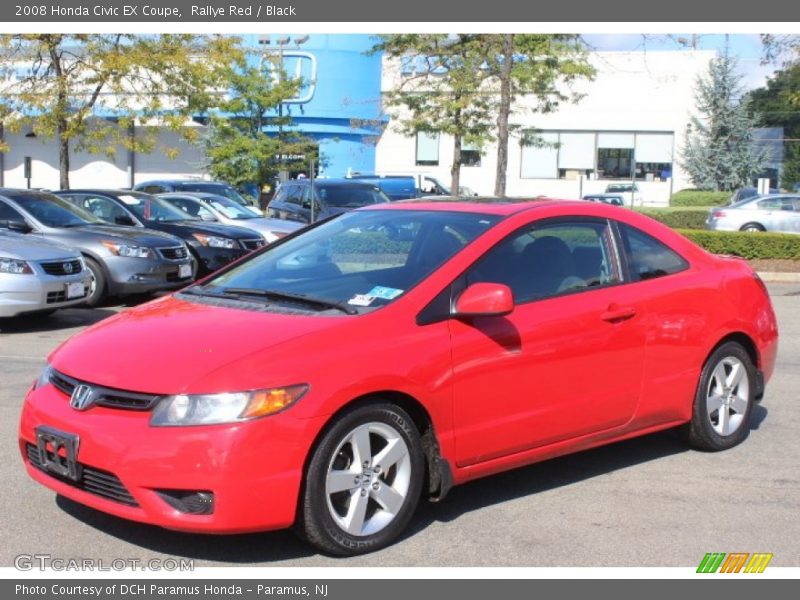 Rallye Red / Black 2008 Honda Civic EX Coupe
