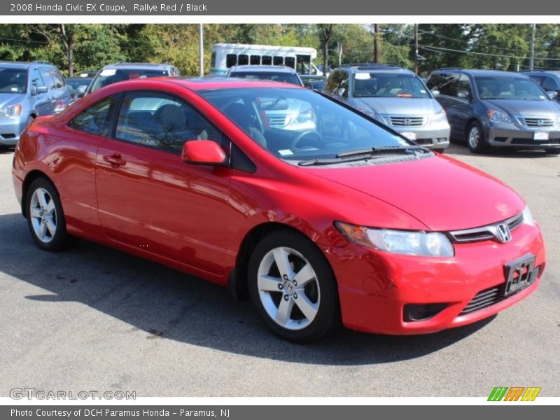 Rallye Red / Black 2008 Honda Civic EX Coupe