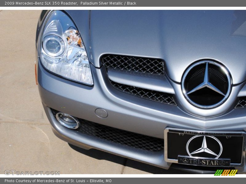 Palladium Silver Metallic / Black 2009 Mercedes-Benz SLK 350 Roadster