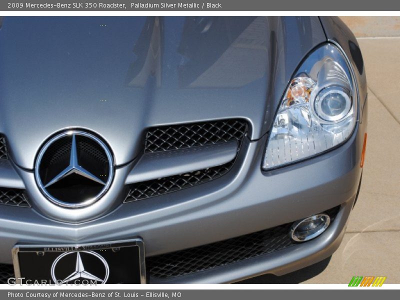 Palladium Silver Metallic / Black 2009 Mercedes-Benz SLK 350 Roadster
