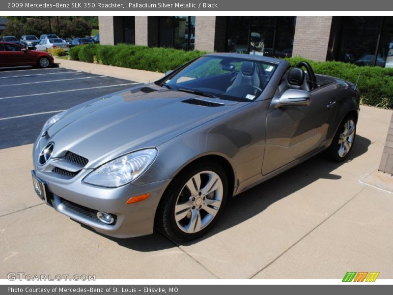 Palladium Silver Metallic / Black 2009 Mercedes-Benz SLK 350 Roadster