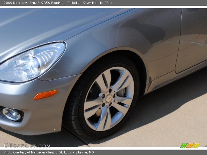 Palladium Silver Metallic / Black 2009 Mercedes-Benz SLK 350 Roadster