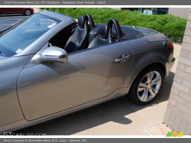 Palladium Silver Metallic / Black 2009 Mercedes-Benz SLK 350 Roadster