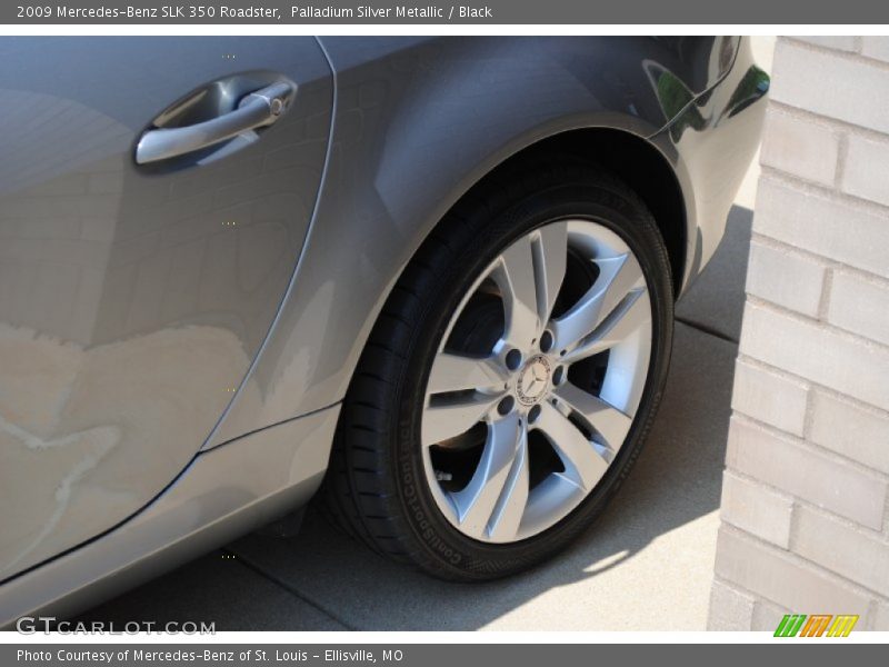 Palladium Silver Metallic / Black 2009 Mercedes-Benz SLK 350 Roadster