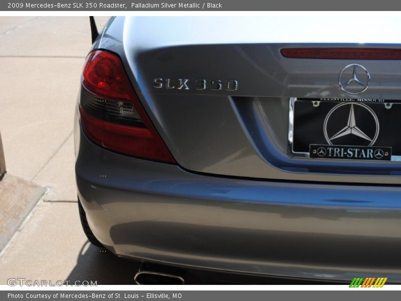 Palladium Silver Metallic / Black 2009 Mercedes-Benz SLK 350 Roadster