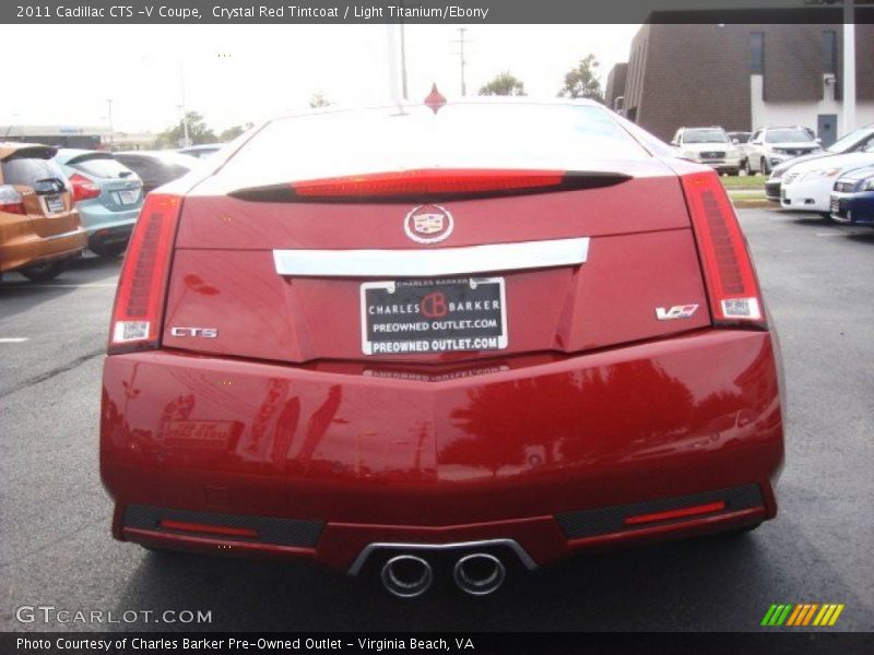 Crystal Red Tintcoat / Light Titanium/Ebony 2011 Cadillac CTS -V Coupe
