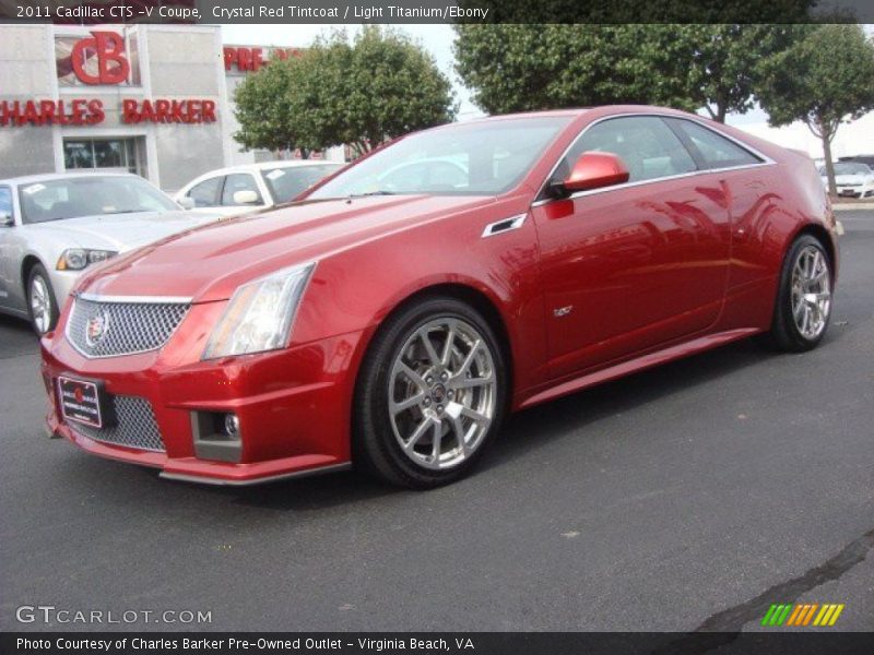Crystal Red Tintcoat / Light Titanium/Ebony 2011 Cadillac CTS -V Coupe
