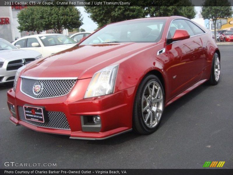 Crystal Red Tintcoat / Light Titanium/Ebony 2011 Cadillac CTS -V Coupe