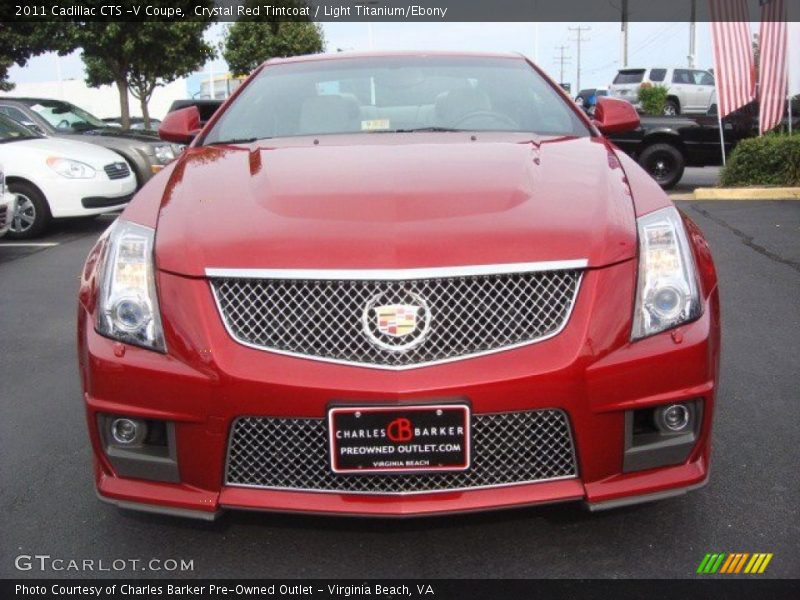 Crystal Red Tintcoat / Light Titanium/Ebony 2011 Cadillac CTS -V Coupe
