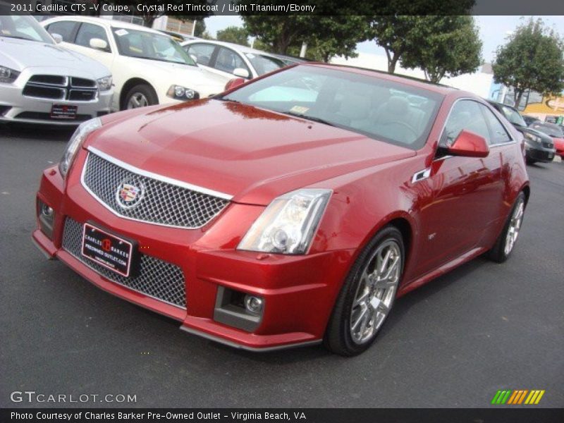 Crystal Red Tintcoat / Light Titanium/Ebony 2011 Cadillac CTS -V Coupe