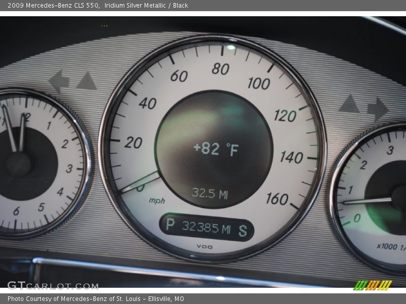 Iridium Silver Metallic / Black 2009 Mercedes-Benz CLS 550