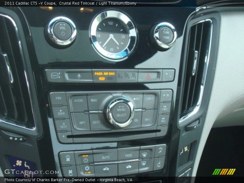 Controls of 2011 CTS -V Coupe