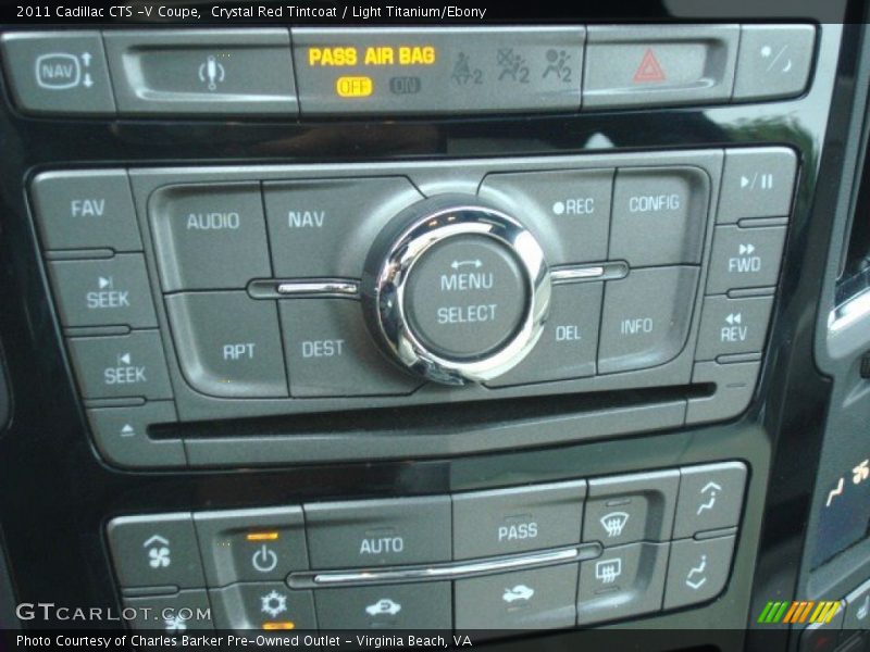 Controls of 2011 CTS -V Coupe
