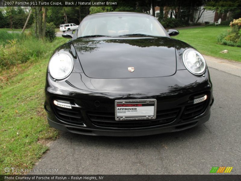 Black / Natural Leather Brown 2007 Porsche 911 Turbo Coupe