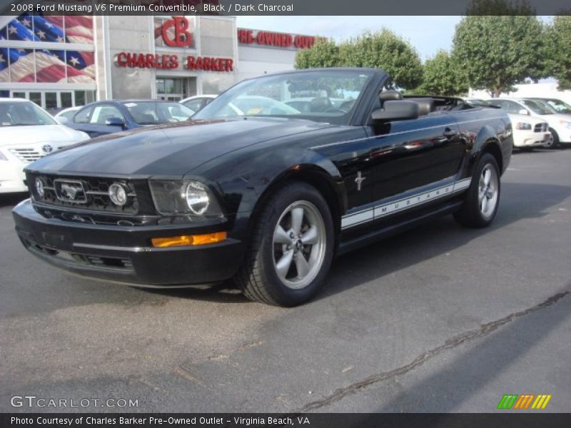 Black / Dark Charcoal 2008 Ford Mustang V6 Premium Convertible