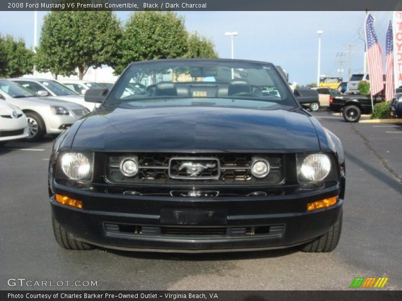 Black / Dark Charcoal 2008 Ford Mustang V6 Premium Convertible