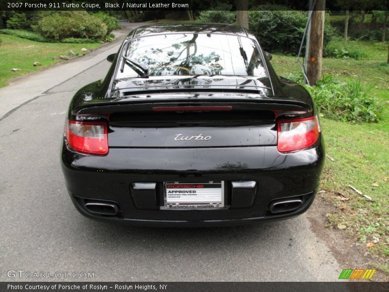 Black / Natural Leather Brown 2007 Porsche 911 Turbo Coupe