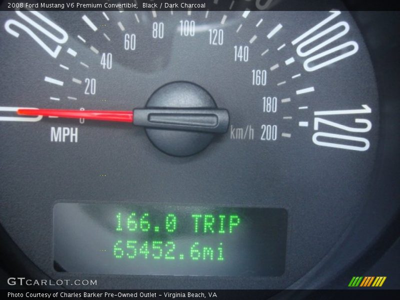 Black / Dark Charcoal 2008 Ford Mustang V6 Premium Convertible