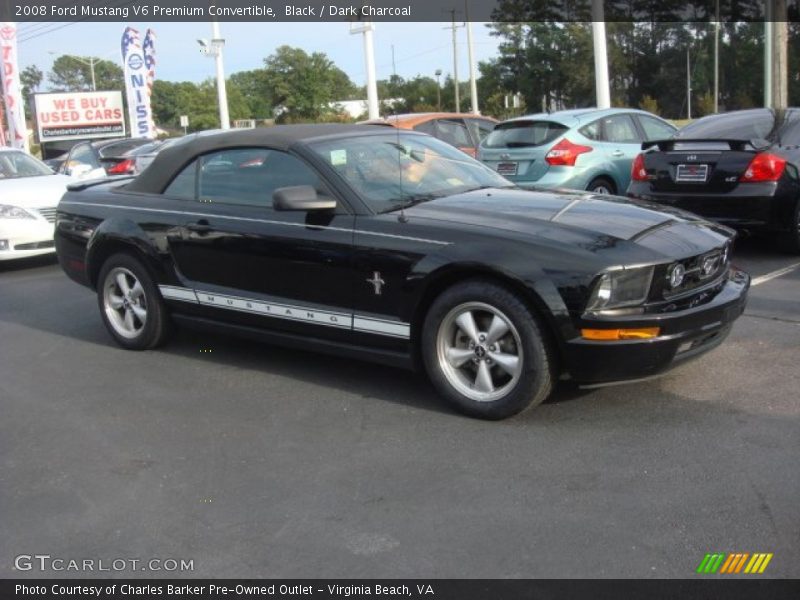 Black / Dark Charcoal 2008 Ford Mustang V6 Premium Convertible