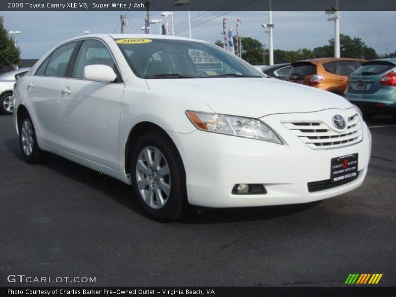 Super White / Ash 2008 Toyota Camry XLE V6