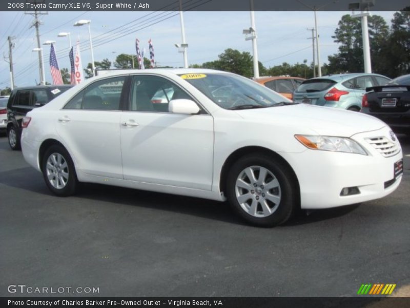 Super White / Ash 2008 Toyota Camry XLE V6