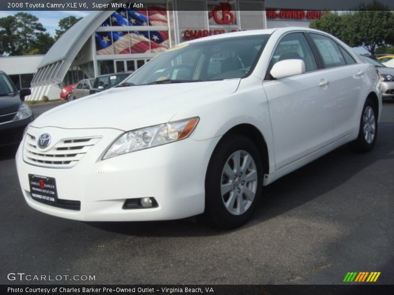 Super White / Ash 2008 Toyota Camry XLE V6
