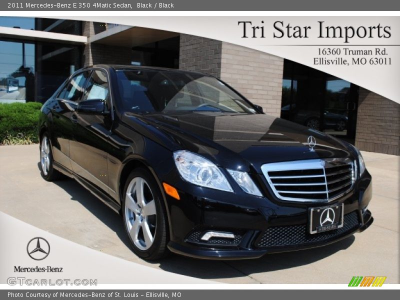 Black / Black 2011 Mercedes-Benz E 350 4Matic Sedan