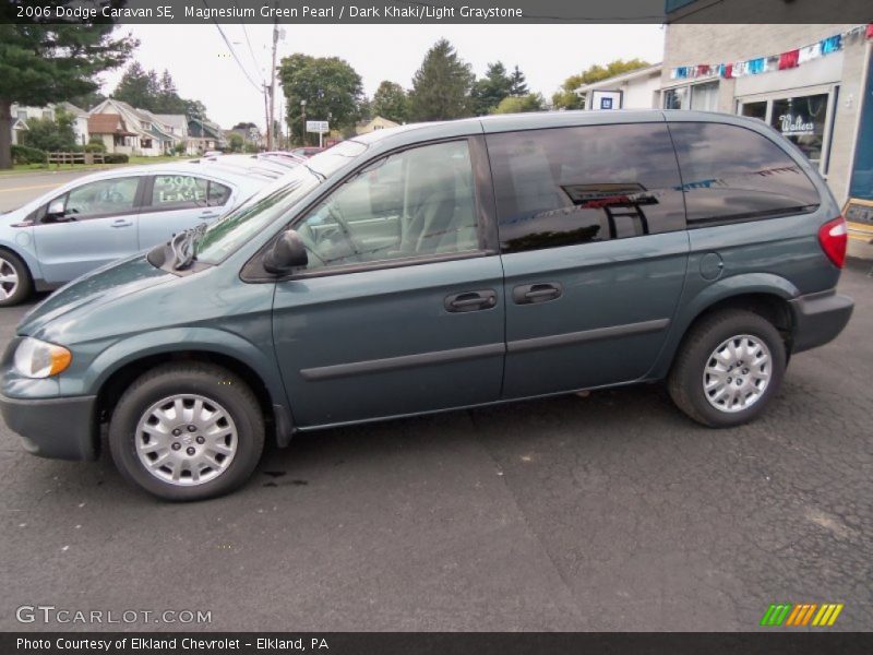 Magnesium Green Pearl / Dark Khaki/Light Graystone 2006 Dodge Caravan SE