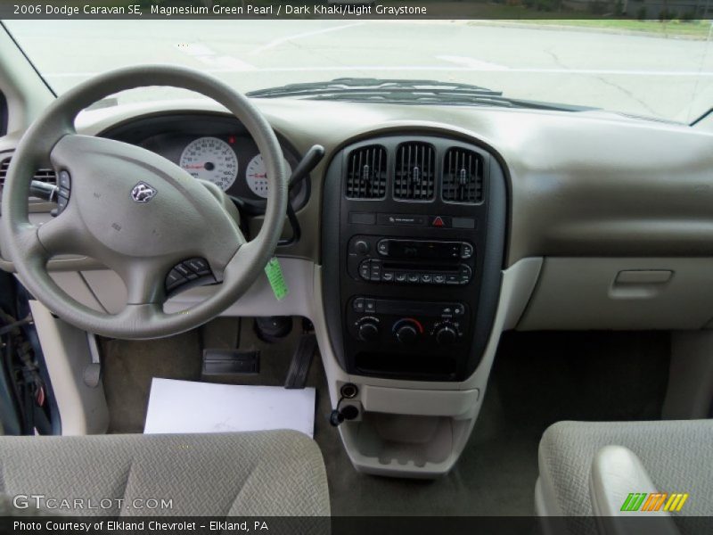 Magnesium Green Pearl / Dark Khaki/Light Graystone 2006 Dodge Caravan SE