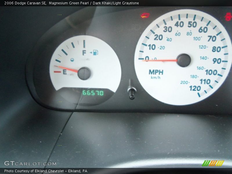 Magnesium Green Pearl / Dark Khaki/Light Graystone 2006 Dodge Caravan SE