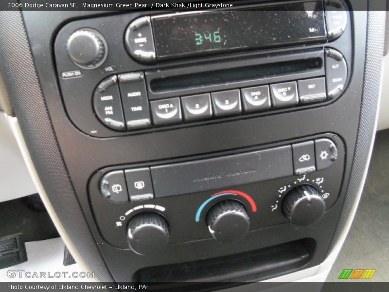 Magnesium Green Pearl / Dark Khaki/Light Graystone 2006 Dodge Caravan SE