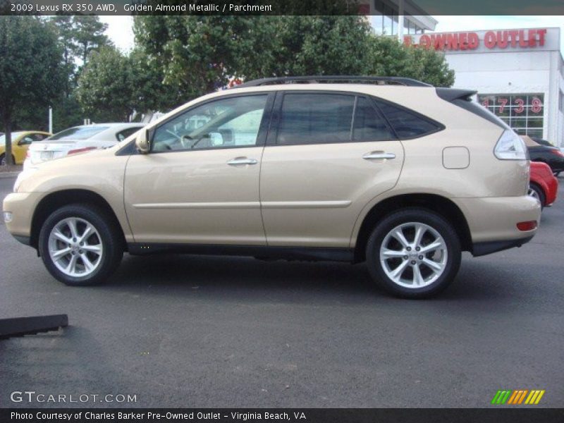 Golden Almond Metallic / Parchment 2009 Lexus RX 350 AWD