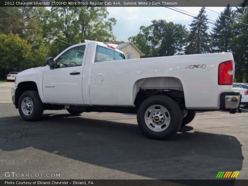Summit White / Dark Titanium 2012 Chevrolet Silverado 2500HD Work Truck Regular Cab 4x4