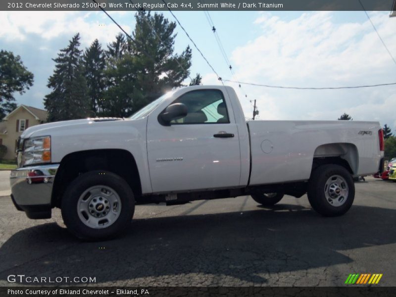 Summit White / Dark Titanium 2012 Chevrolet Silverado 2500HD Work Truck Regular Cab 4x4