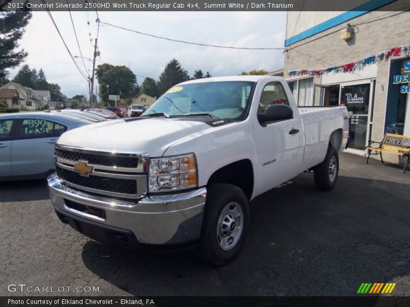 Summit White / Dark Titanium 2012 Chevrolet Silverado 2500HD Work Truck Regular Cab 4x4