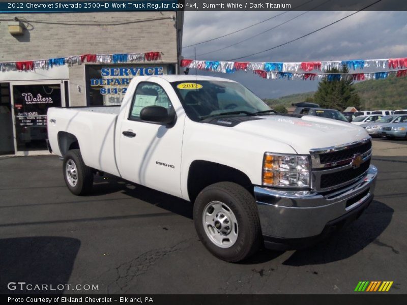 Summit White / Dark Titanium 2012 Chevrolet Silverado 2500HD Work Truck Regular Cab 4x4