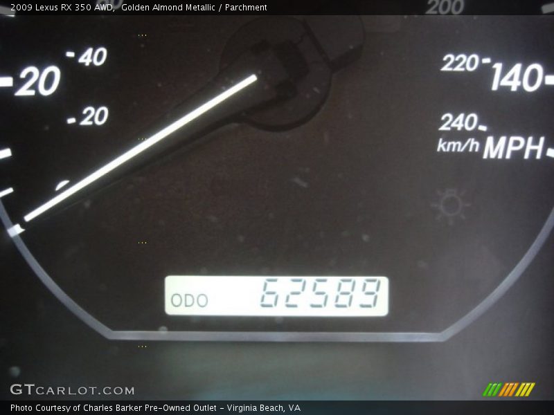 Golden Almond Metallic / Parchment 2009 Lexus RX 350 AWD