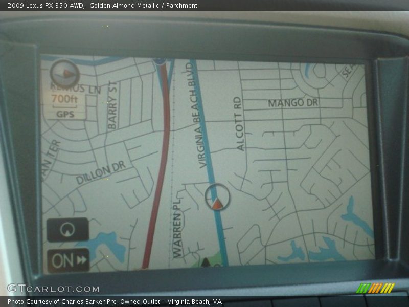 Golden Almond Metallic / Parchment 2009 Lexus RX 350 AWD