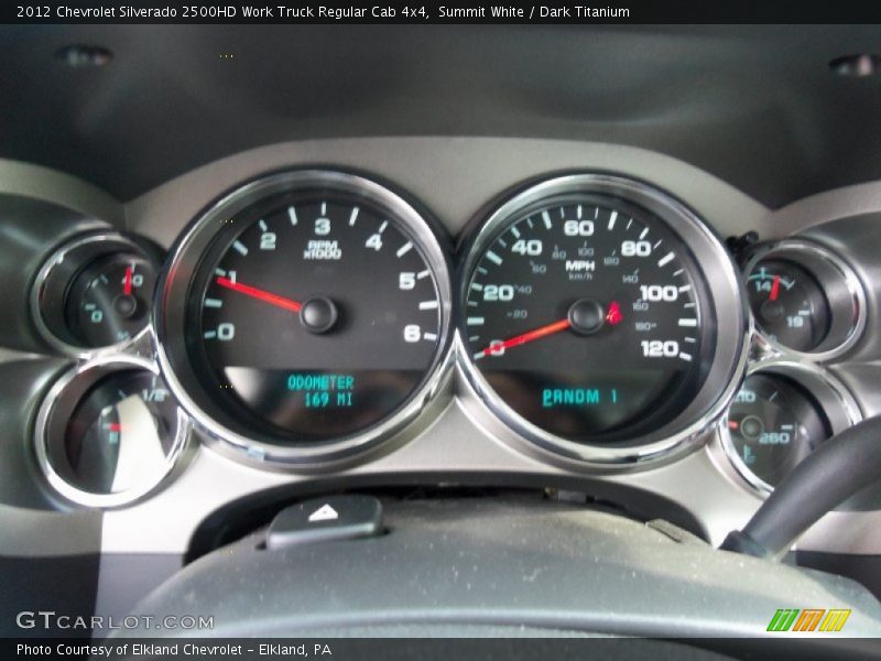 Summit White / Dark Titanium 2012 Chevrolet Silverado 2500HD Work Truck Regular Cab 4x4