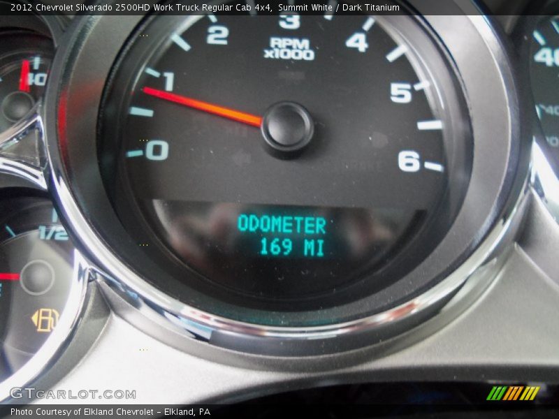 Summit White / Dark Titanium 2012 Chevrolet Silverado 2500HD Work Truck Regular Cab 4x4