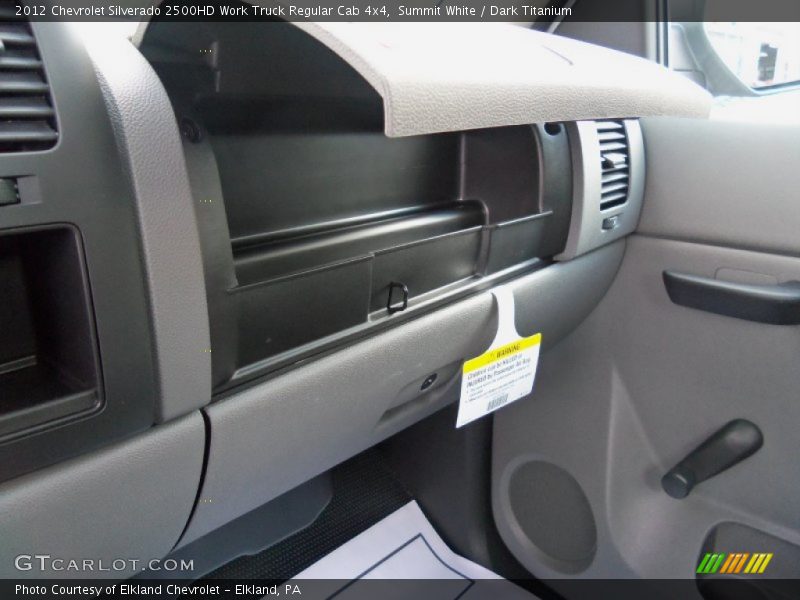 Summit White / Dark Titanium 2012 Chevrolet Silverado 2500HD Work Truck Regular Cab 4x4