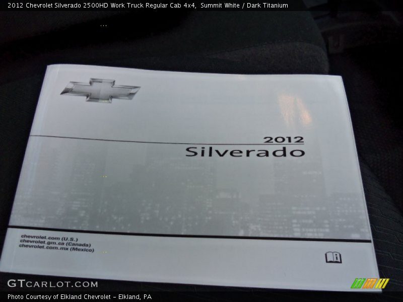 Summit White / Dark Titanium 2012 Chevrolet Silverado 2500HD Work Truck Regular Cab 4x4