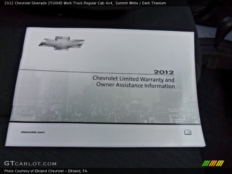 Summit White / Dark Titanium 2012 Chevrolet Silverado 2500HD Work Truck Regular Cab 4x4