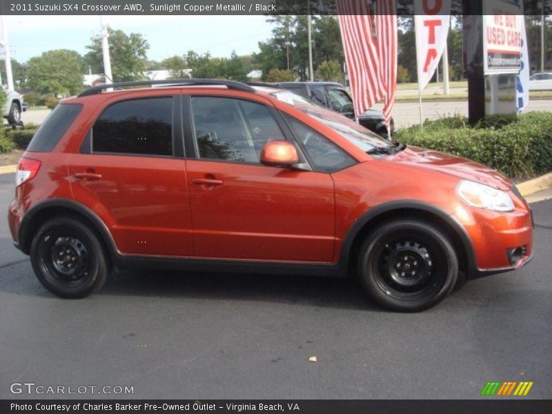 Sunlight Copper Metallic / Black 2011 Suzuki SX4 Crossover AWD
