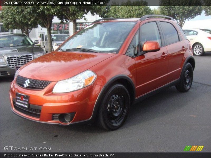 Sunlight Copper Metallic / Black 2011 Suzuki SX4 Crossover AWD