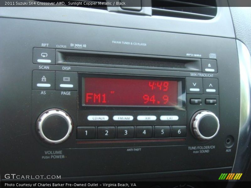 Sunlight Copper Metallic / Black 2011 Suzuki SX4 Crossover AWD