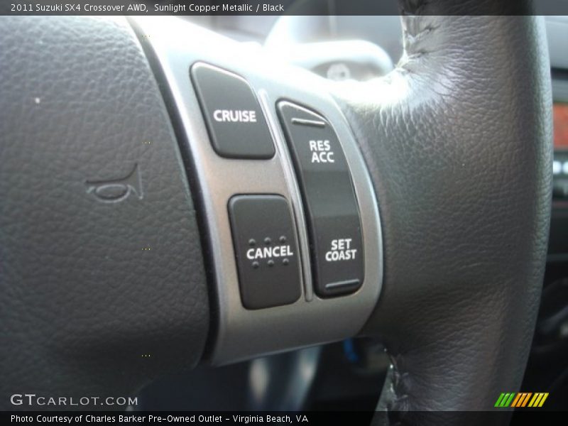 Sunlight Copper Metallic / Black 2011 Suzuki SX4 Crossover AWD