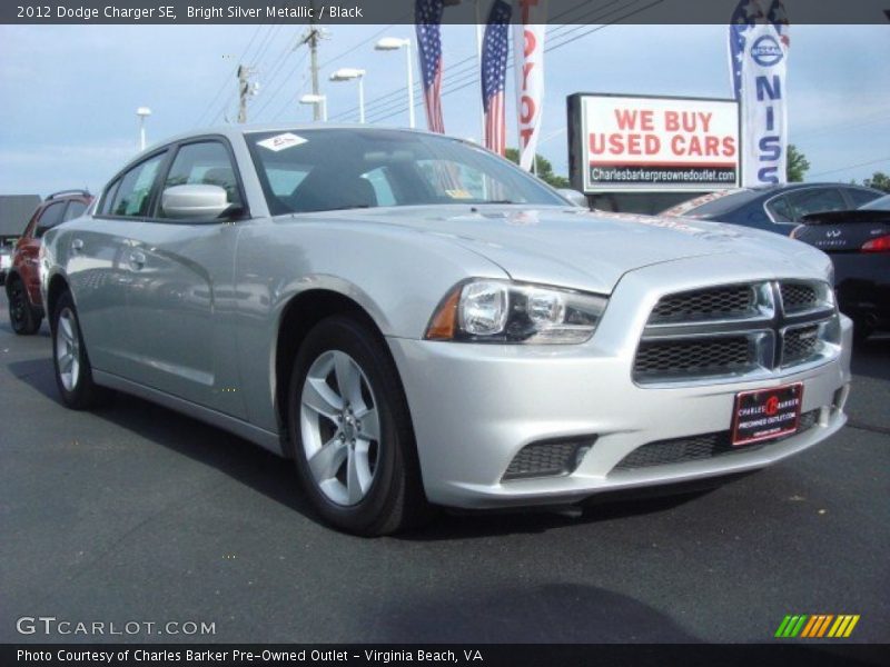 Bright Silver Metallic / Black 2012 Dodge Charger SE
